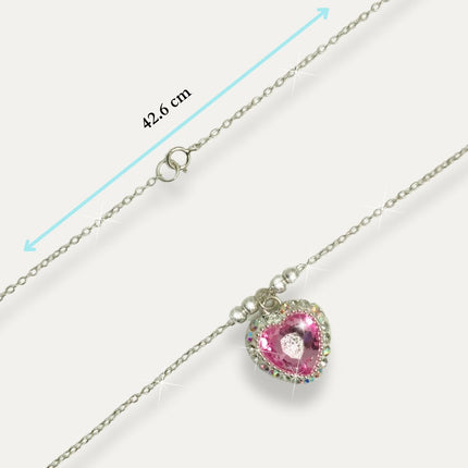 Collares. Collares de plata. Collares plata. Collares para mujer. Collares pandora. Collares tous. Collar con dije. Collares moda 2024. Collares 2024. Collar para vestido. Collar con vestido. Collar de plata corazón elevado con piedra zirconia. Zirconia. Regalo para mi novia. Collares de graduación. Collares para graduación. Collar para XV años. Plata esterlina. Plata ley 925. Plata pura. Plata 925.