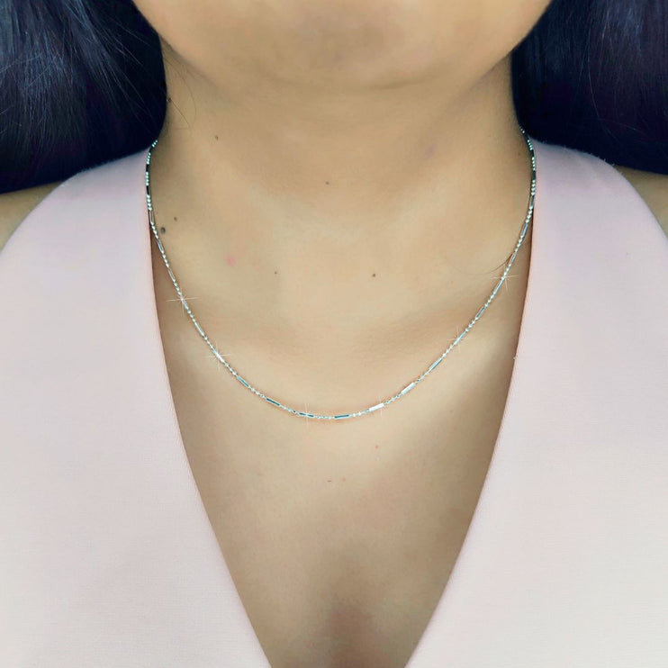 Cadena de plata punto y coma