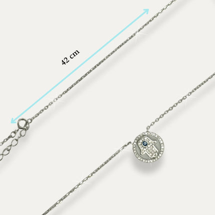 Collar de plata mano de fatima
