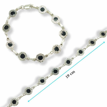 Pulsera de plata. Pulsera plata. Pulseras de plata. Pulseras mujer. Pulseras para mujer. Pulsera cartier mujer. Pulsera Tiffany. Pulsera Pandora. Pulsera Tous. Pulsera Shasa. Pulsera joyería. Pulseras moda 2024. Pulsera moda. Pulseras para mi esposa. Plata esterlina. Plata ley 925. Plata pura. Plata 925. Pulsera de plata con círculos negros.